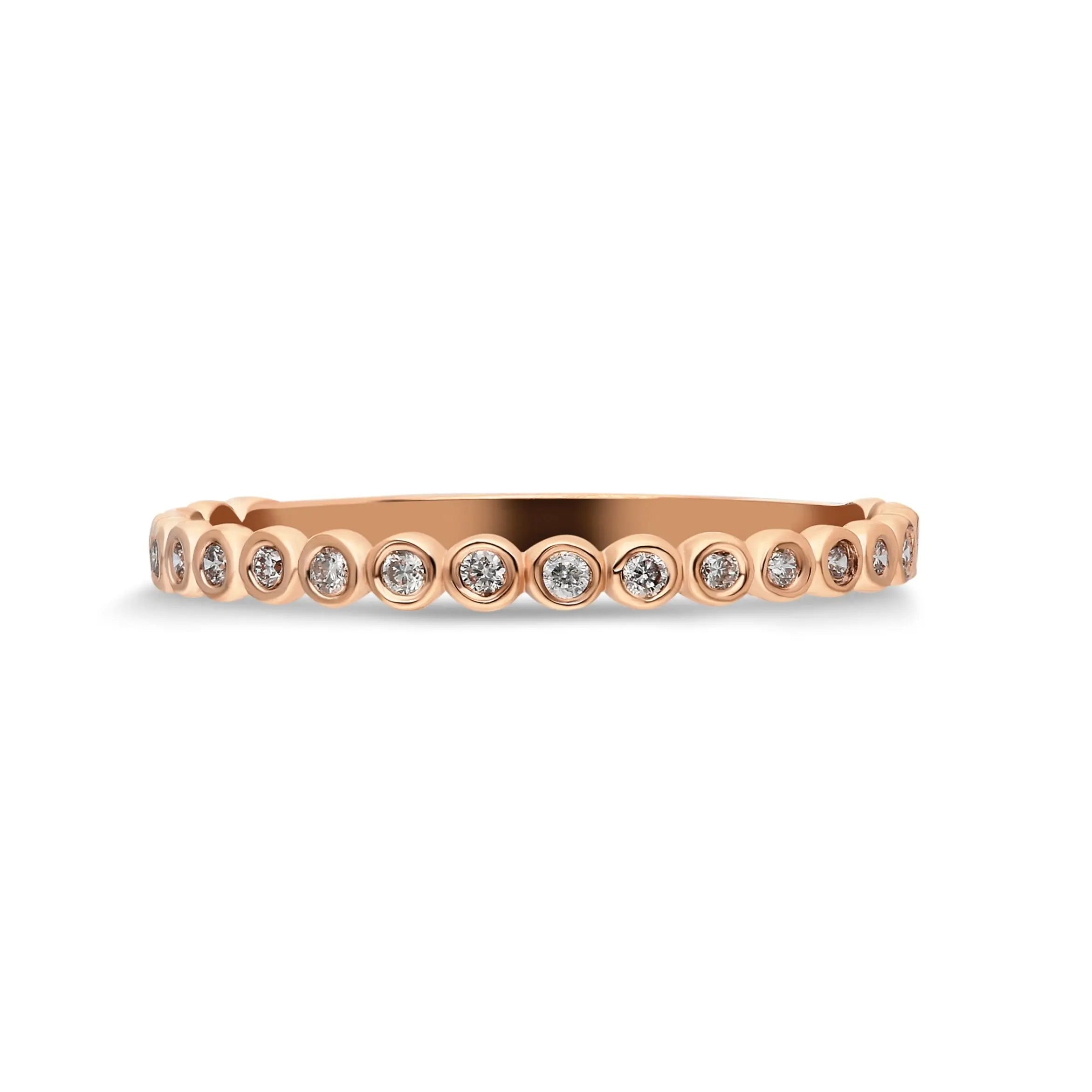 Bezel Diamond Stacking Ring Orizzo fine jewelry