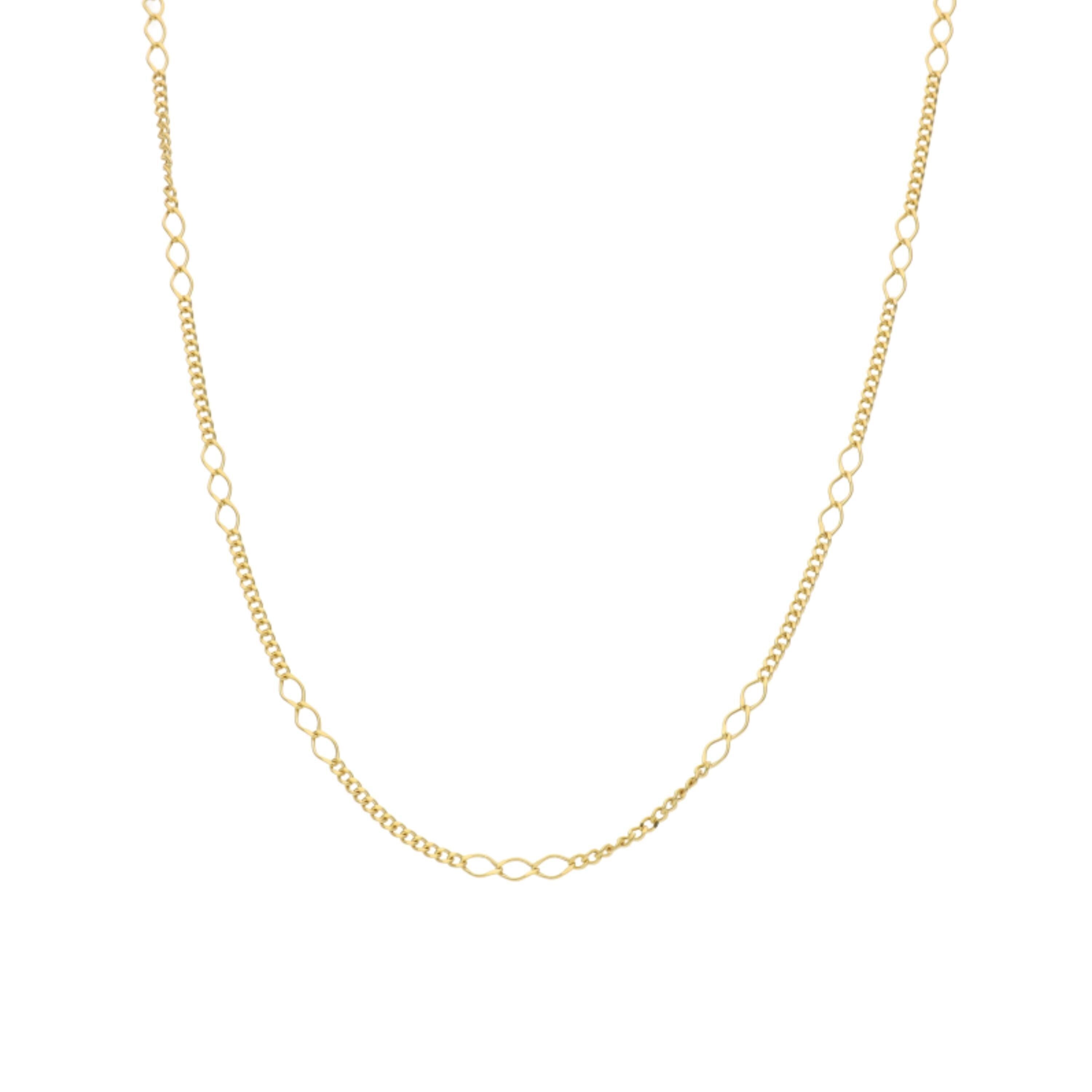 Halskette aus 14 Karat Gelbgold – Halskette aus massivem Gold – Kette aus 14 Karat Gold – Zarte Goldkette – Geschenk für Damen