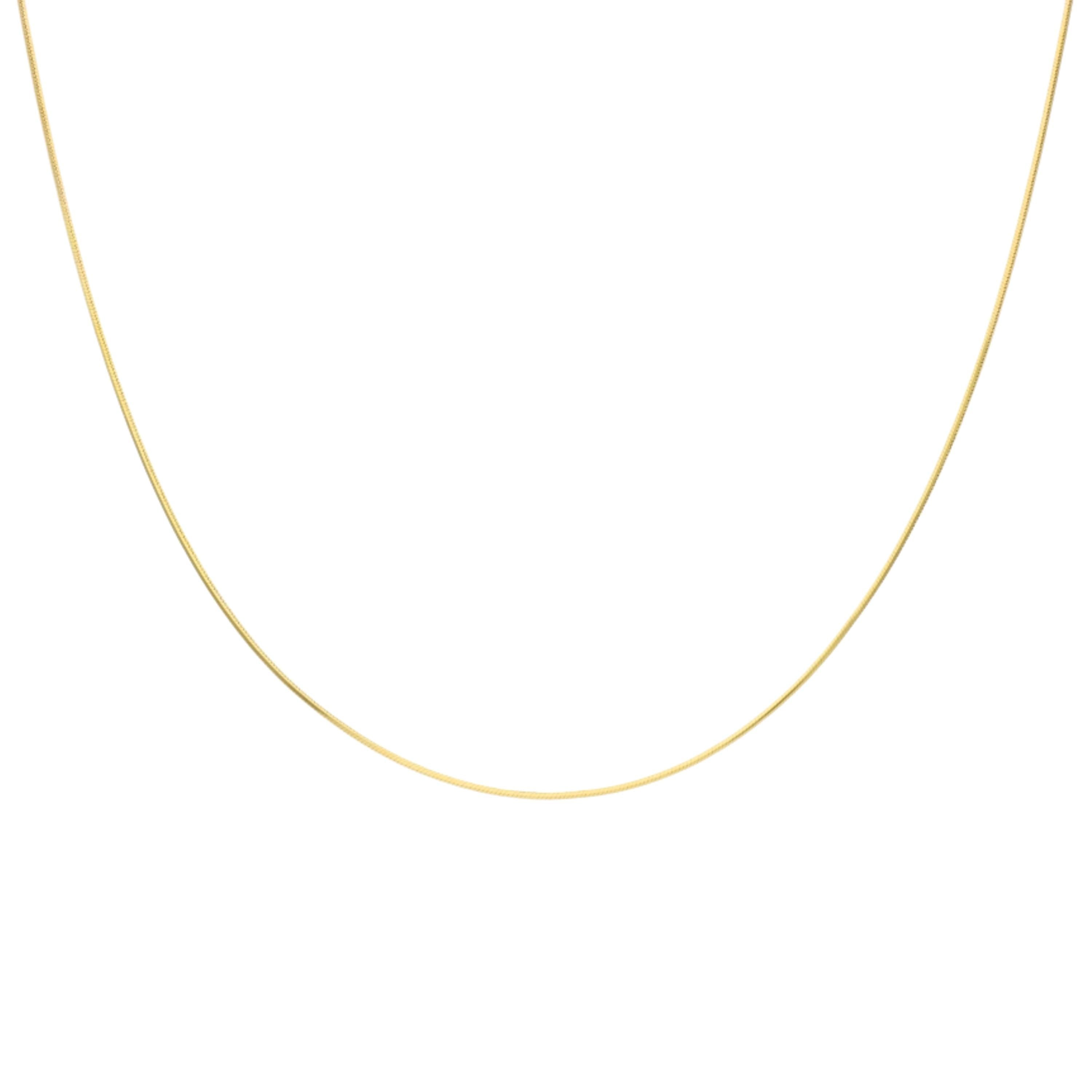Massive Goldkette – 14 Karat Goldkette – Zarte Goldkette – Schlangen-Goldkette –