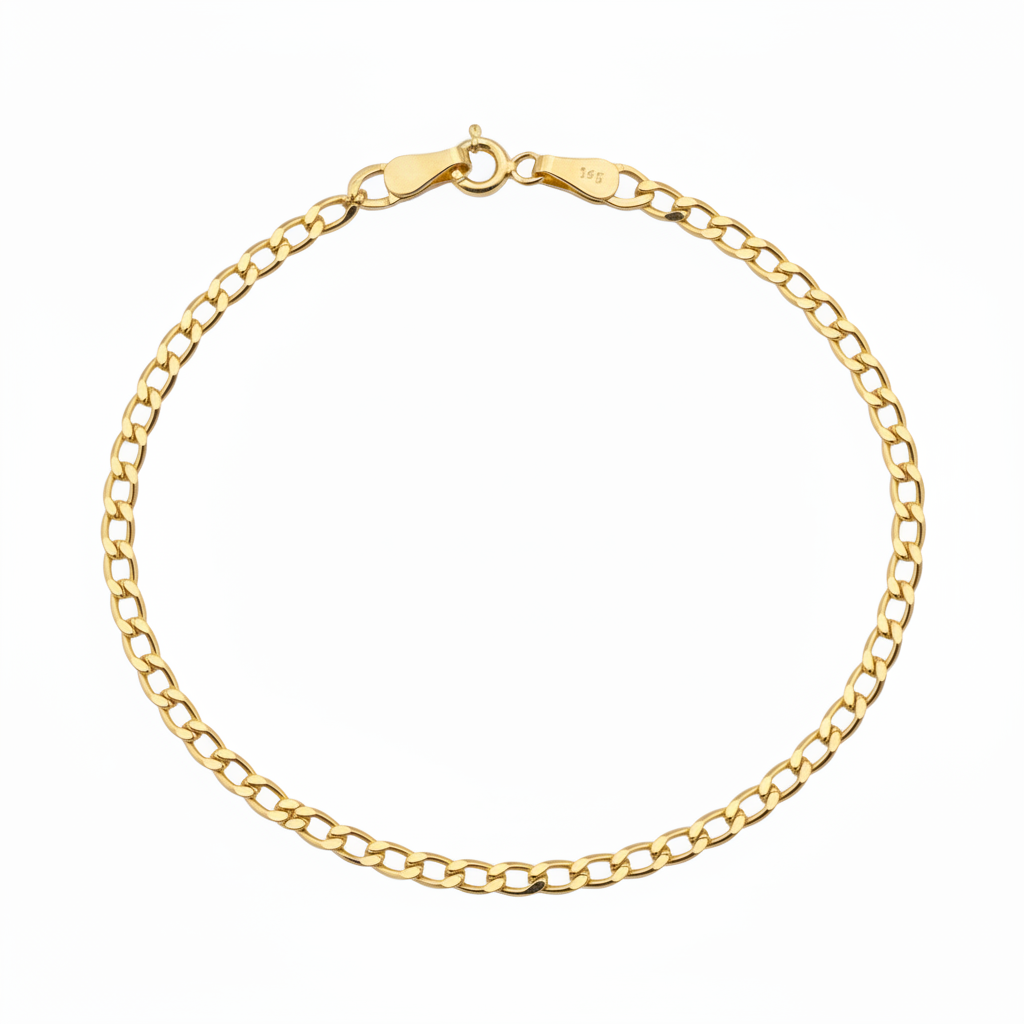 14K Gold Curb Chain Bracelet 3.85mm