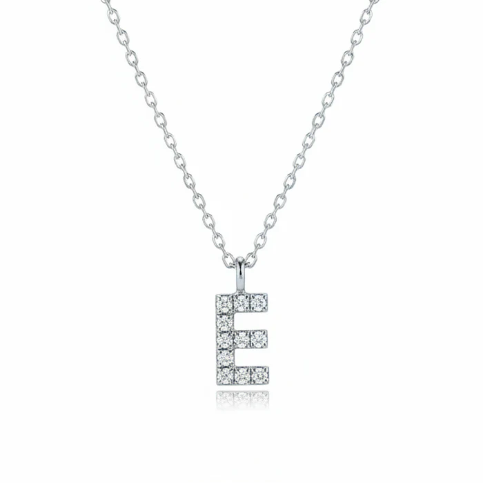 Diamant Buchstaben Halskette aus 14 Karat Gold, personalisierter Schmuck