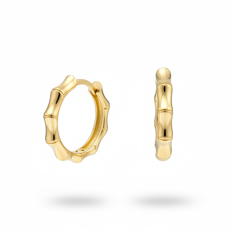 Bamboo Hoop Earrings