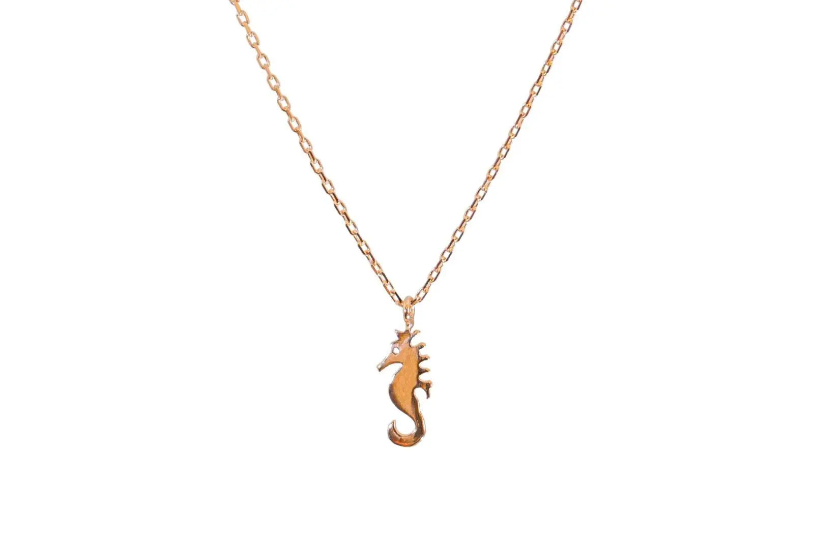 Sea Horse Gold Necklace - Sea Horse Necklace -Rose Gold Necklace - 14 Karat Gold Necklace - Gift İdea Orizzo fine jewelry