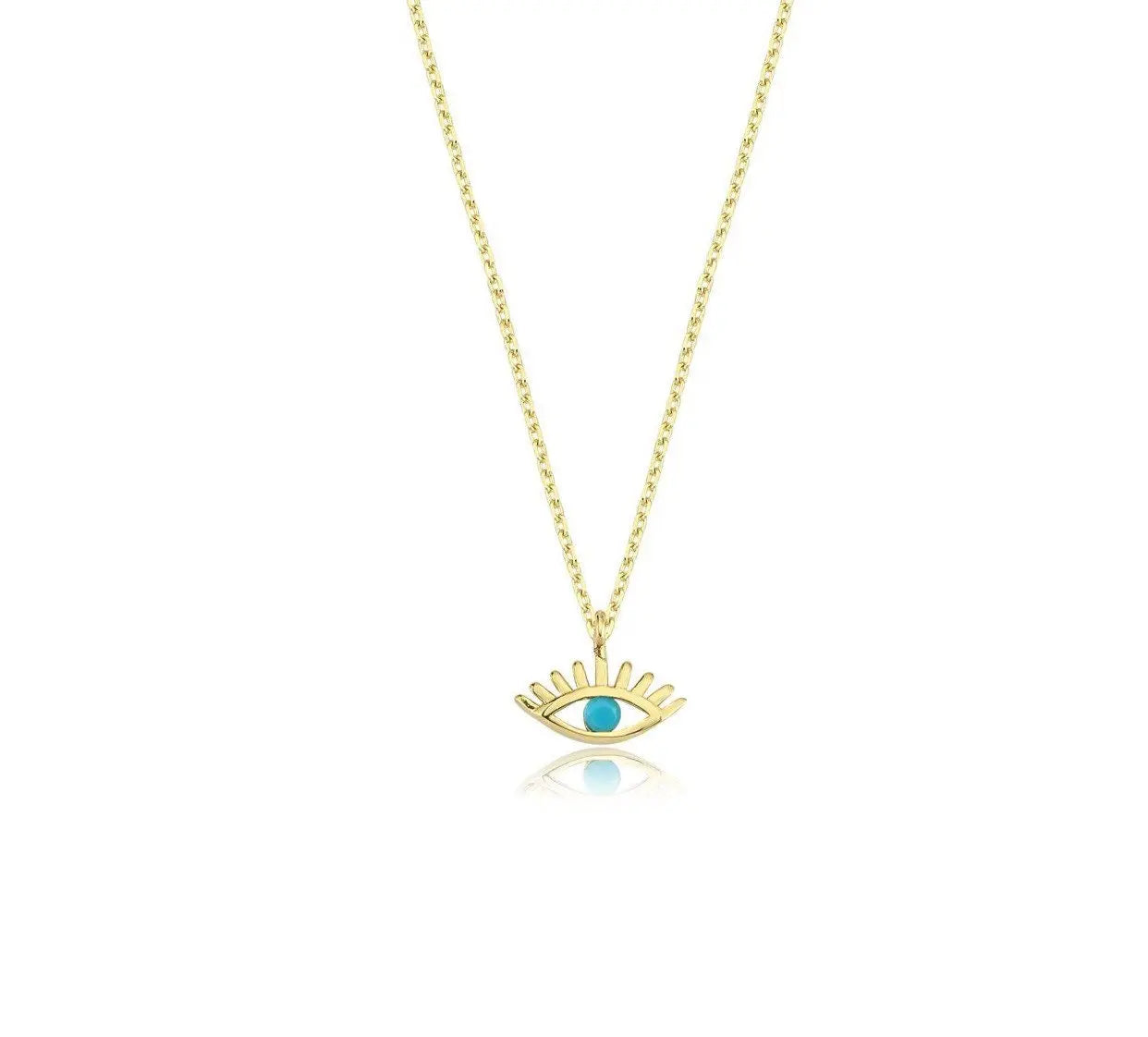 Evil Eye Gold Necklace - 14 Karat Gold Necklace - Evil Eye Jewelry - Gift For Her - Orizzo fine jewelry