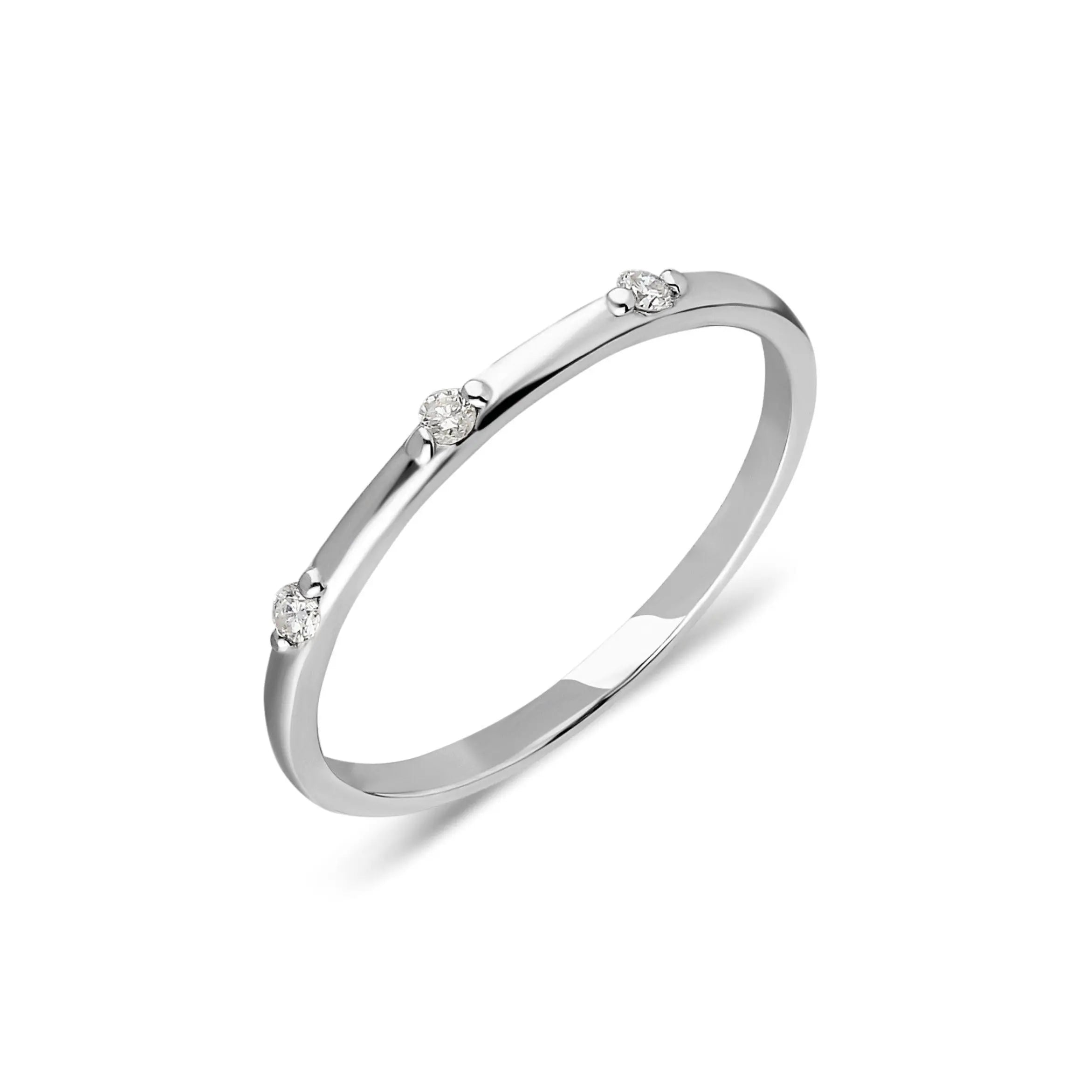 Dainty Tria Diamond Ring , Dainty Diamond Ring , Tria Ring , Diamond Ring , Promise Ring , Dainty Engagement Ring, Stack Gold Ring