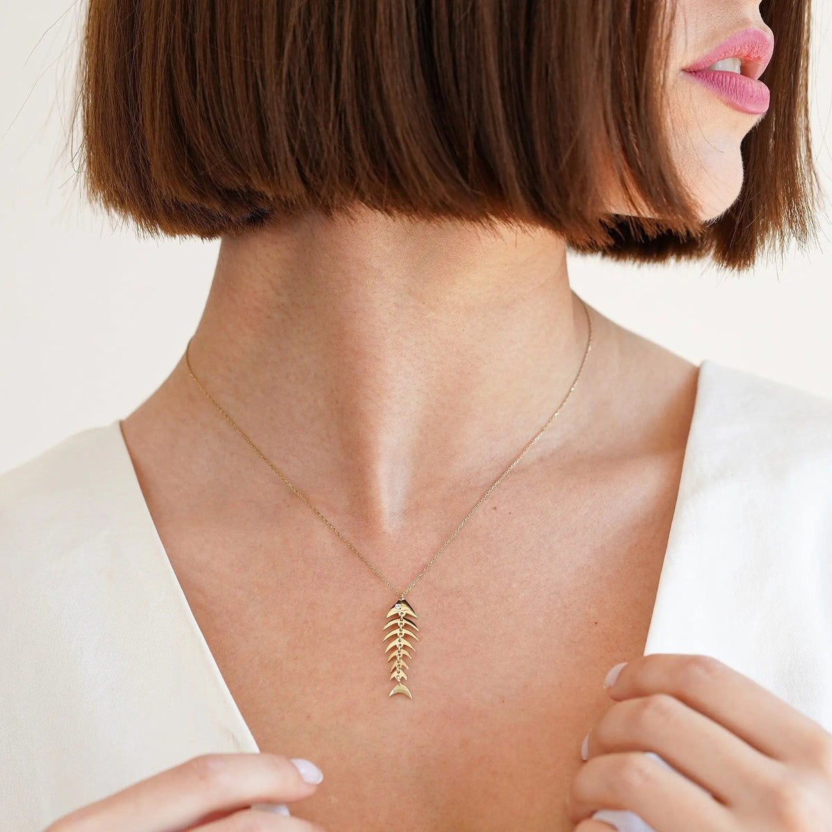 Gold Fish Necklace , Fish Necklace , Solid Gold Necklace , Gıft idea Orizzo fine jewelry