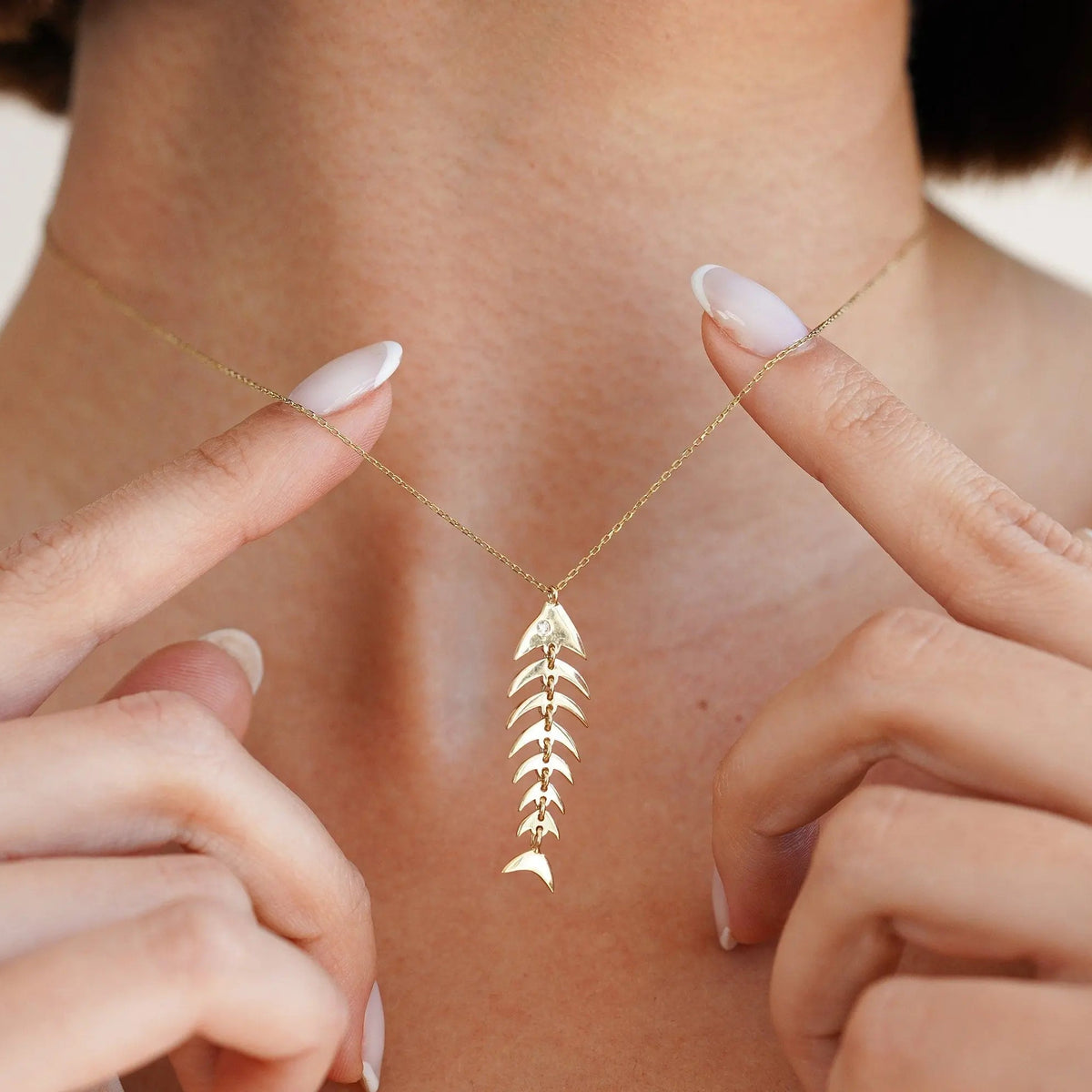 Gold Fish Necklace , Fish Necklace , Solid Gold Necklace , Gıft idea Orizzo fine jewelry