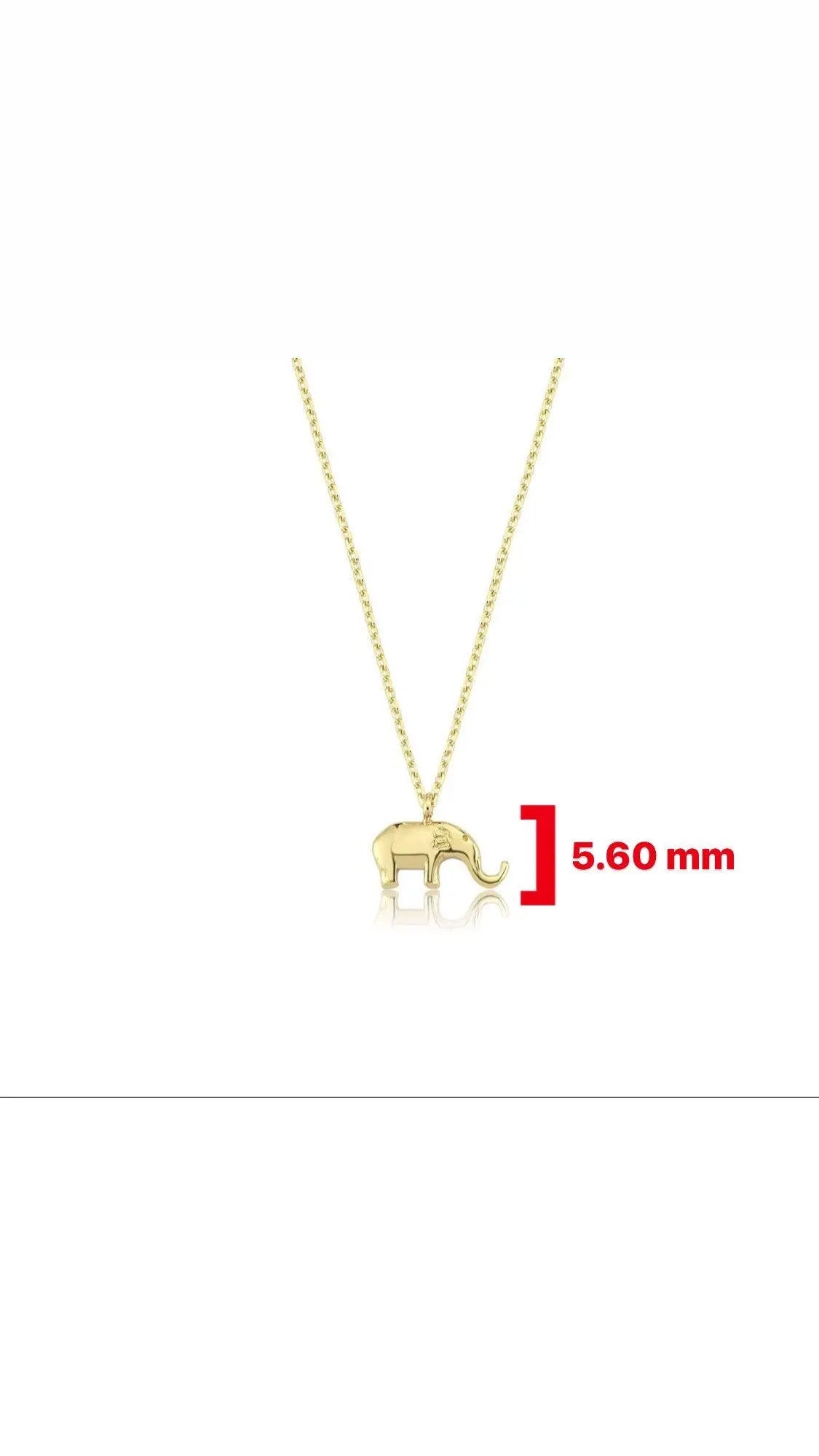 Elephant Gold Necklace , Gold Necklace , Elephant Gold Necklace , Solid Gold Necklace Orizzo fine jewelry