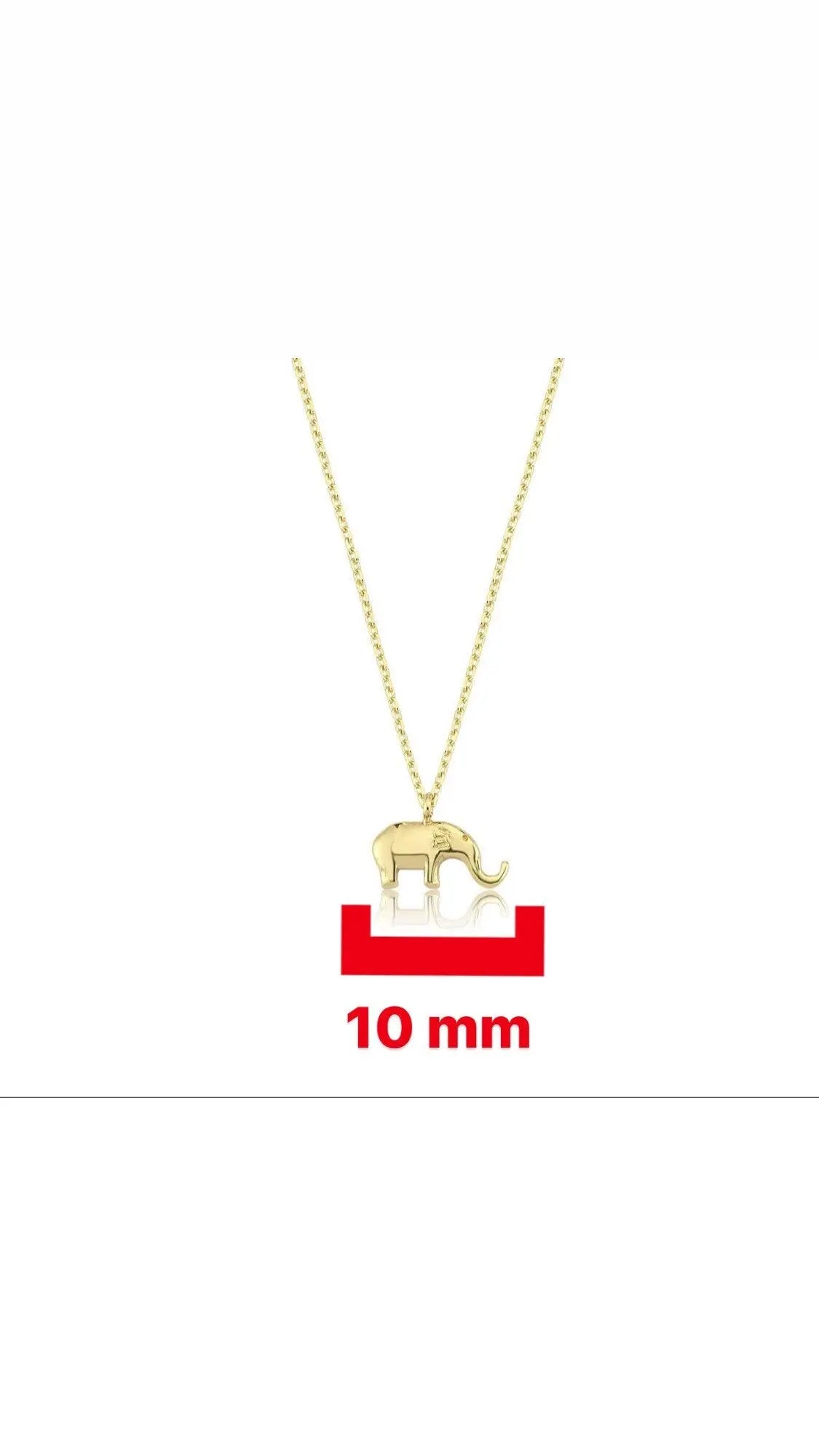 Elephant Gold Necklace , Gold Necklace , Elephant Gold Necklace , Solid Gold Necklace Orizzo fine jewelry