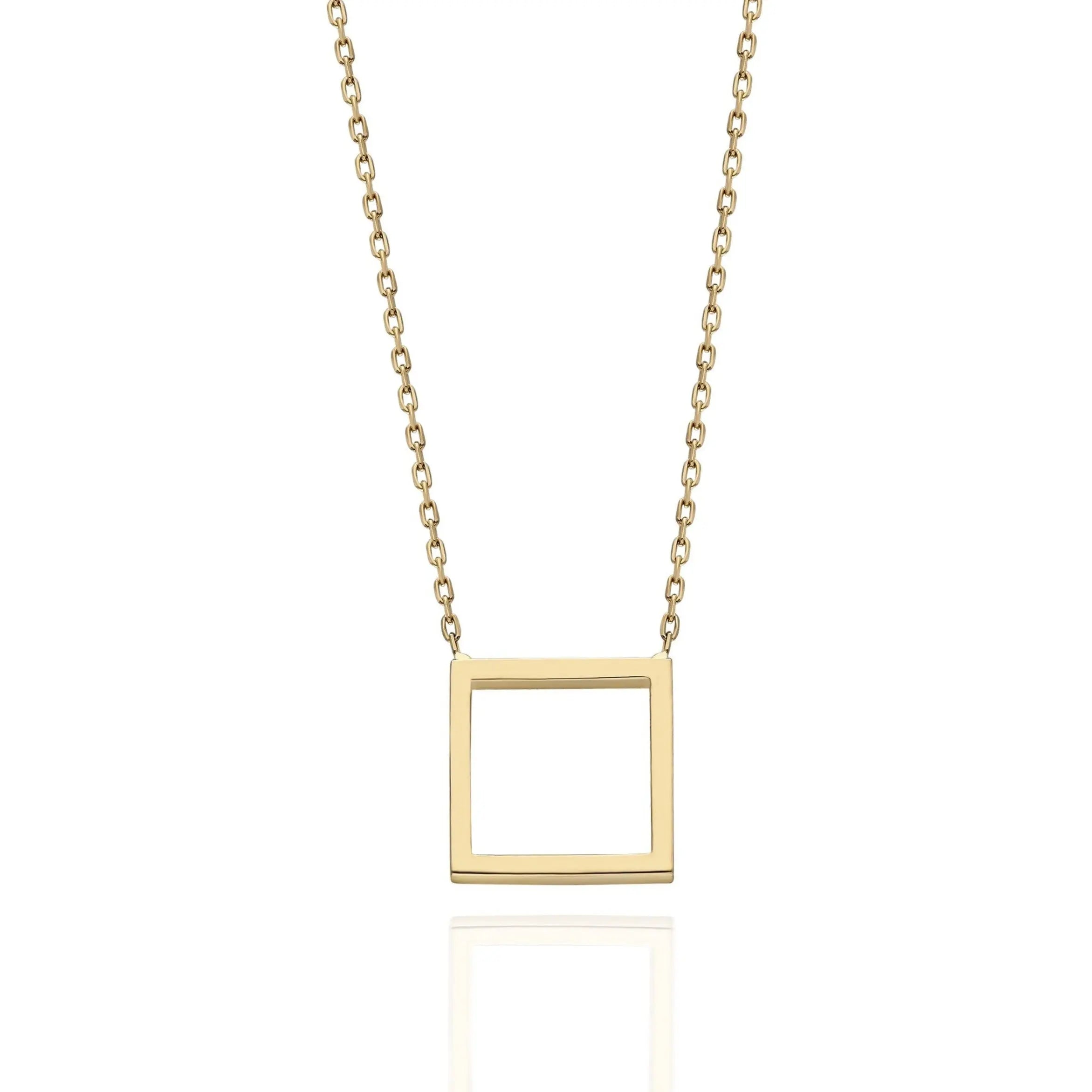 Square Gold Necklace Orizzo fine jewelry