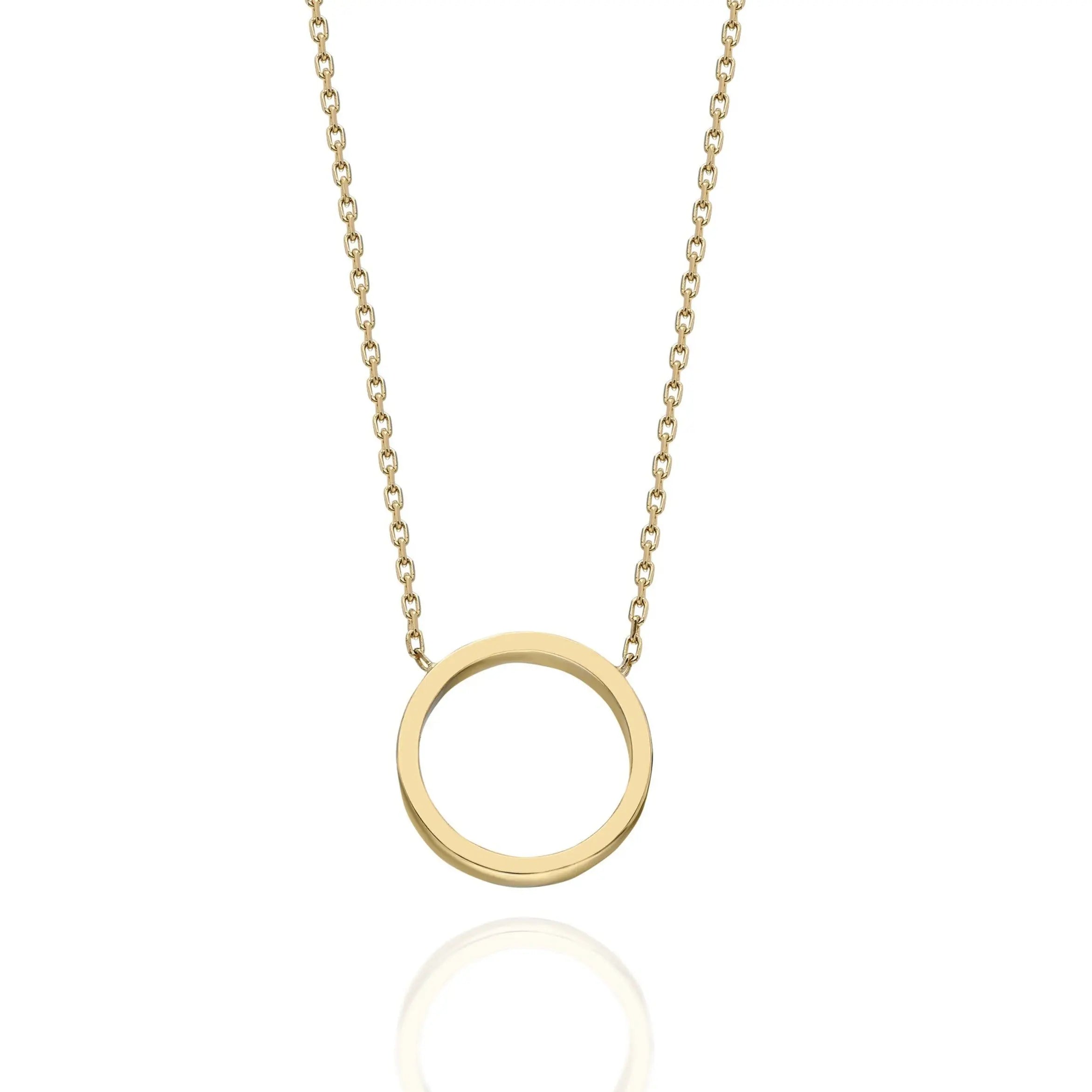 14-Karat Solid Gold Circle Necklace Orizzo fine jewelry