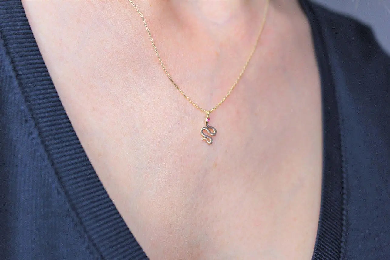 Snake Necklace , Gold Necklace , Solid Gold Necklace , Snake Gold Necklace Orizzo fine jewelry